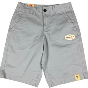 NWT Urban Pipeline Men 30 Flat Front Shorts Light Blue Grey Cotton Twill